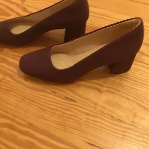 Clarks Burgundy Fabric Shoes - Never Worn - Size 8.5